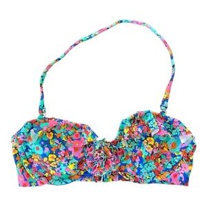 Xhilaration Bustier Bikini Top Floral Size Small
